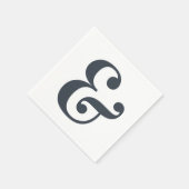 Big Monogram Modern Simple Serviette (Ecke)