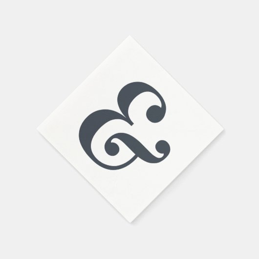 Big Monogram Modern Simple Serviette (Ecke)