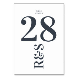 Big Monogram Modern Simple Tischnummer