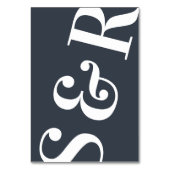 Big Monogram Modern Simple Tischnummer (Rückseite)