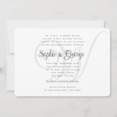 Big Monogram Wedding Black n White Einladungen (Vorderseite)