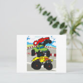 Big Monster Trucks Fan Postkarte (Stehend Vorderseite)