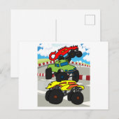 Big Monster Trucks Fan Postkarte (Vorne/Hinten)