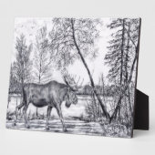 Big Moose Plaque Fotoplatte (Seite)