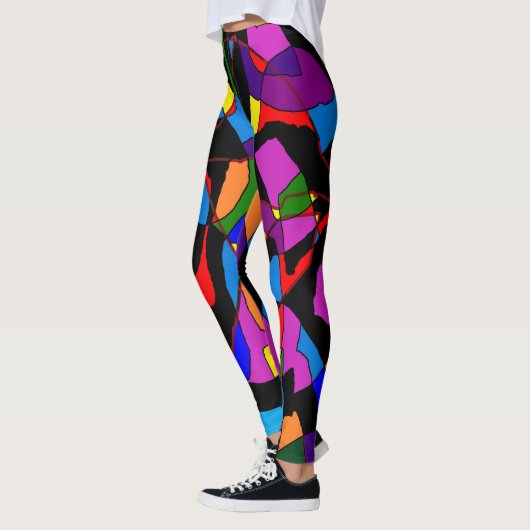 BIG MOSAIC MIXED COLORED PATTERS LEGGINGS (Links)