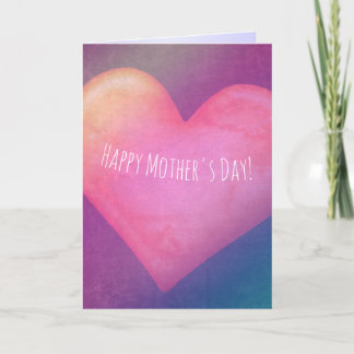 Big Mother's Day Heart mit anpassbarem Text Karte