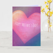 Big Mother's Day Heart mit anpassbarem Text Karte (Gelbe Blume)