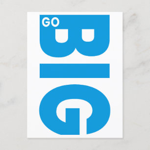 Big Motivierend Zitat Blue Postkarte