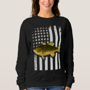 Big Mouth Bass American Flag USA Große Mouth Bass Sweatshirt