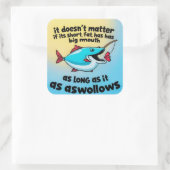 Big Mouth, Big Lighting, der Spaß am Angeln Quadratischer Aufkleber (Tasche)