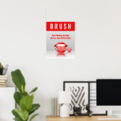 Big Mouth BRUSH Dental Dentist Poster (Heimbüro)