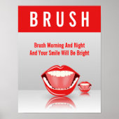 Big Mouth BRUSH Dental Dentist Poster (Vorne)