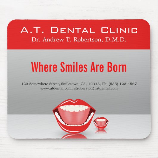 Big Mouth Dental Dentist Standard Mousepads (Vorne)