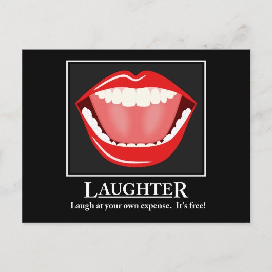 Big Mouth Funny Laghter Motivierend Postkarten (Vorderseite)