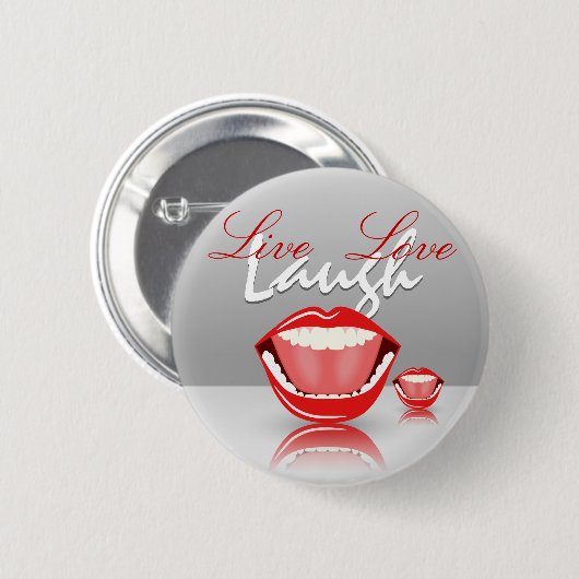 Big Mouth Live Lagh Liebe Niedliche Round Buttons (Vorne & Hinten)