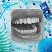 Big Mouth Square Paper Plates Pappteller (Party)