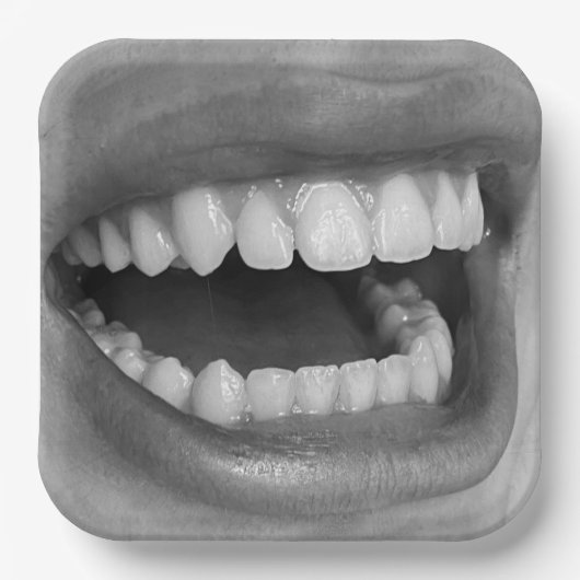 Big Mouth Square Paper Plates Pappteller (Vorderseite)