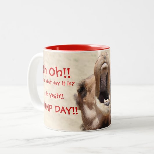 Big Mouthed Camel, Hump Day Red Tasse (Vorderseite Links)