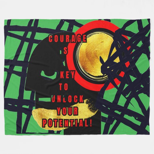 BIG MOVES Fleece Blanket (Vorderseite (Horizontal))