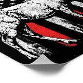 Big Mule Deer Hunter American Flag Shirts Poster (Ecke)