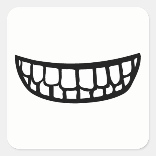 Big Mund Quadratischer Aufkleber (Vorderseite)