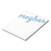 Big Name Light Blue Personalisiert Notizblock (Rotiert)