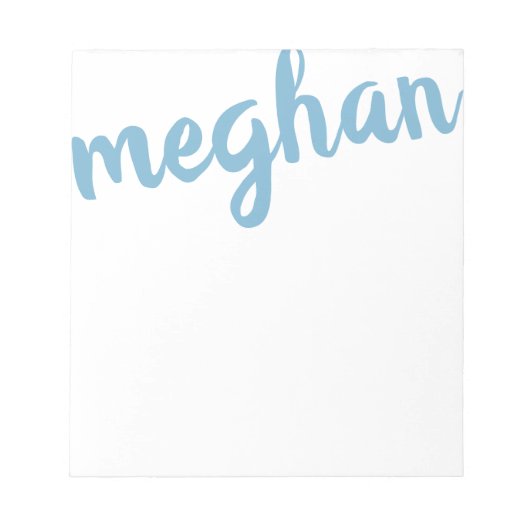 Big Name Light Blue Personalisiert Notizblock (Vorderseite)