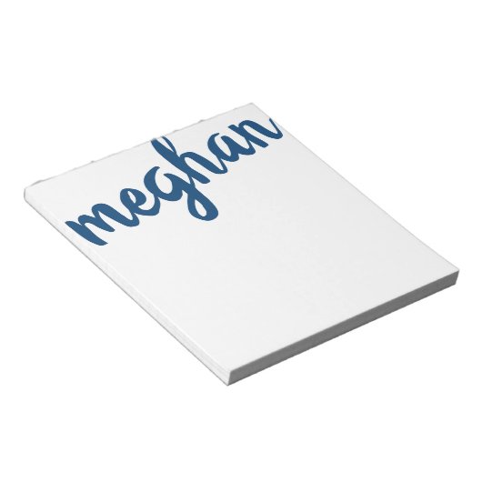 Big Name Navy Blue Personalisiert Notepad Notizblock (angewinkelt)