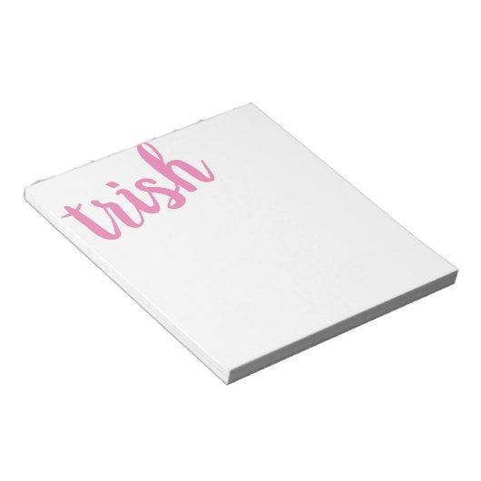 Big Name Pink Personalisiert Notizblock (angewinkelt)