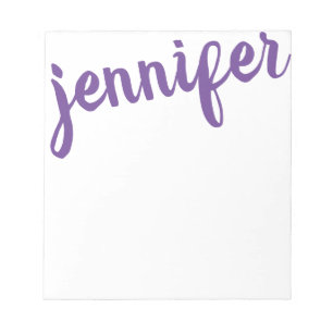 Big Name Purple Personalized Notizblock