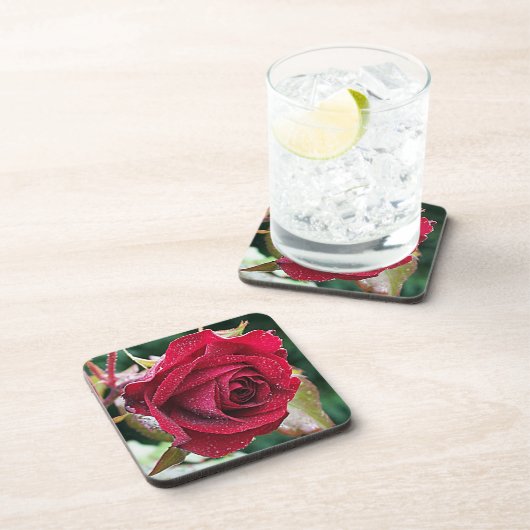 Big Net Rote Rose Blume Untersetzer Set (6) (Rechte Seite)