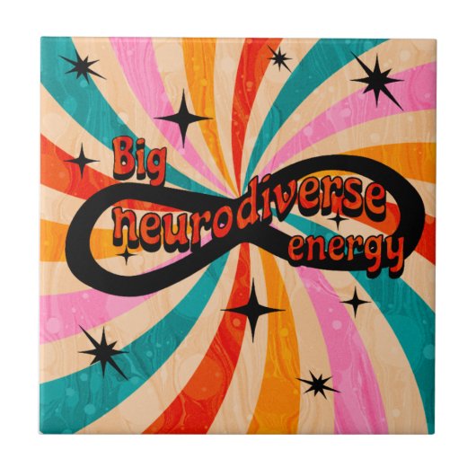 Big neurodiverse energy!!! fliese (Vorderseite)