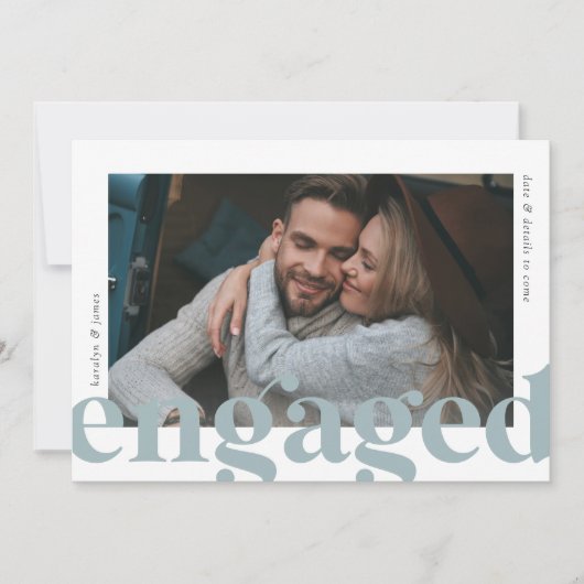 Big News | VERLOBUNG FOTO Ankündigung (Vorderseite)