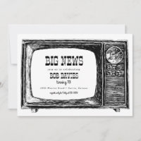 Big News Vintag Retro TV Western Geburtstagsparty