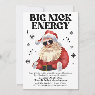 Big Nick Energy Friendsmas Christmas Party Invite Einladung