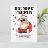 Big Nick Energy Friendsmas Christmas Party Invite Einladung (Stehend Vorderseite)