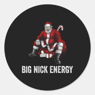 Big Nick Energy Fun Weihnachten 3 Runder Aufkleber