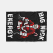 Big Nick Energy Fun Weihnachten Fleecedecke (Vorderseite (Horizontal))
