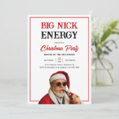 Big Nick Energy Funny Joke Freunde Weihnachten Par Einladung (Stehend Vorderseite)