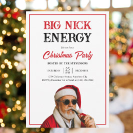 Big Nick Energy Funny Joke Freunde Weihnachten Par Einladung