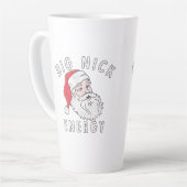 Big Nick Energy – Funny Santa Christmas Design Milchtasse (Linke Ecke)