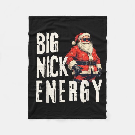 Big Nick Energy Funny Santa Christmas  Fleecedecke (Vorderseite)