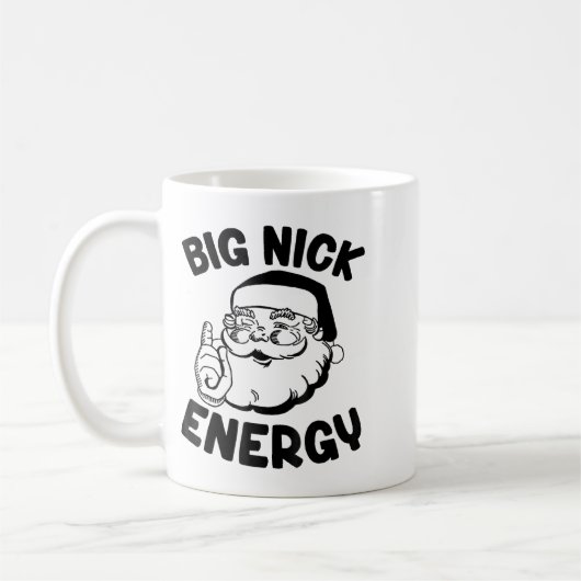 Big Nick Energy Funny Santa Christmas  Kaffeetasse (Links)