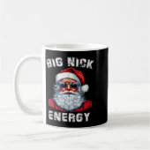 Big Nick Energy Funny Santa Christmas Kaffeetasse (Links)