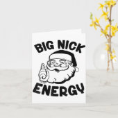 Big Nick Energy Funny Santa Christmas Karte (Gelbe Blume)