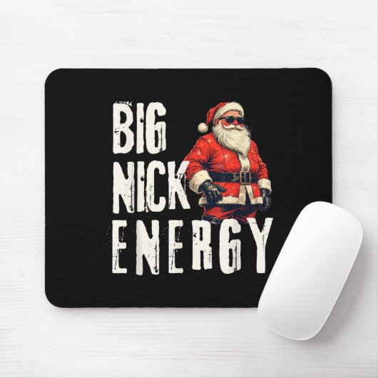 Big Nick Energy Funny Santa Christmas Mousepad (Mit Mouse)