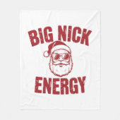 Big Nick Energy Funny Santa Rude Weihnachts-Joke Fleecedecke (Vorderseite)
