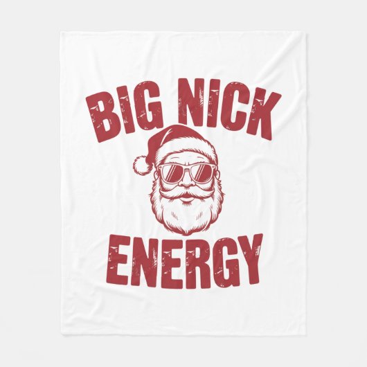 Big Nick Energy Funny Santa Rude Weihnachts-Joke Fleecedecke (Vorderseite)