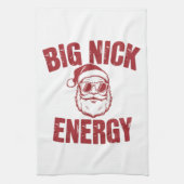 Big Nick Energy Funny Santa Rude Weihnachts-Joke Geschirrtuch (Vertikal)