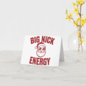 Big Nick Energy Funny Santa Rude Weihnachts-Joke Karte (Gelbe Blume)